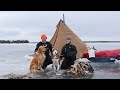 Winter Hot Tent Camping- 5 Days Ice Fishing & Hunting