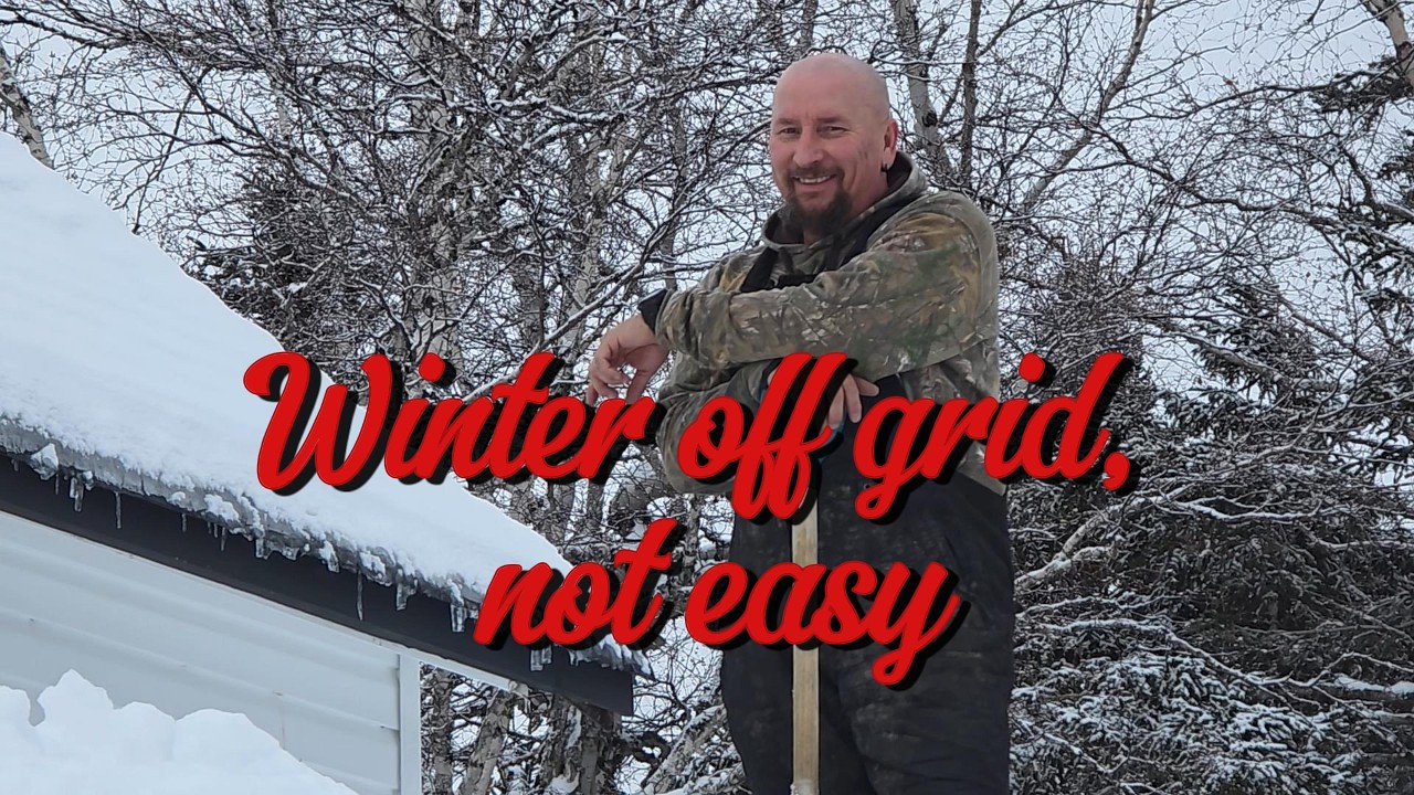 Off grid solar maintenance, tons of snow, & winter work. #newfoundlandlabrador #offgridliving