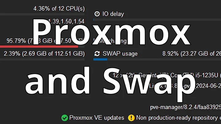 Looking at Swap on Proxmox: Configuration, zswap, zram, swappiness and more.
