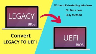 Convert LEGACY Bios to UEFI Windows 10 Without Data Loss | Without Reinstalling Windows [2021]