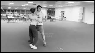 Millie Bobby Brown and Louis Partidge,dancing practice for enola holmes 2