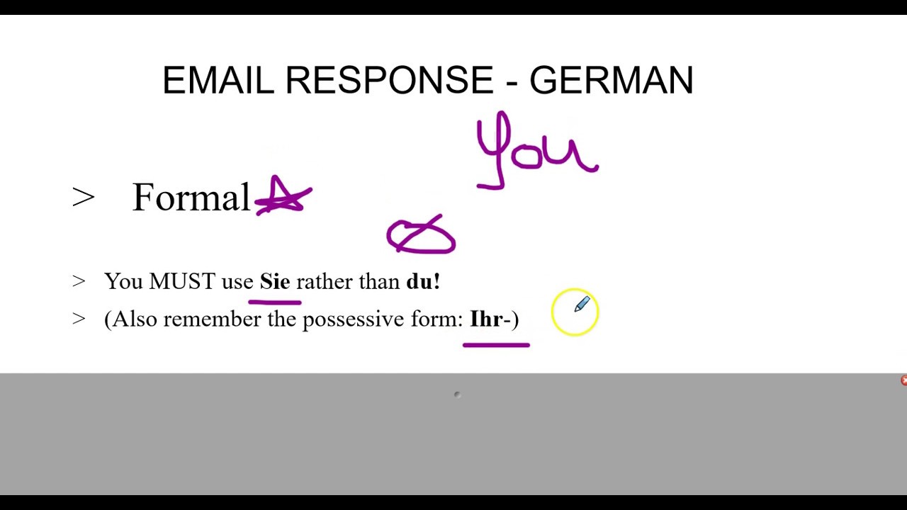 German Grammar: Formal Email in German