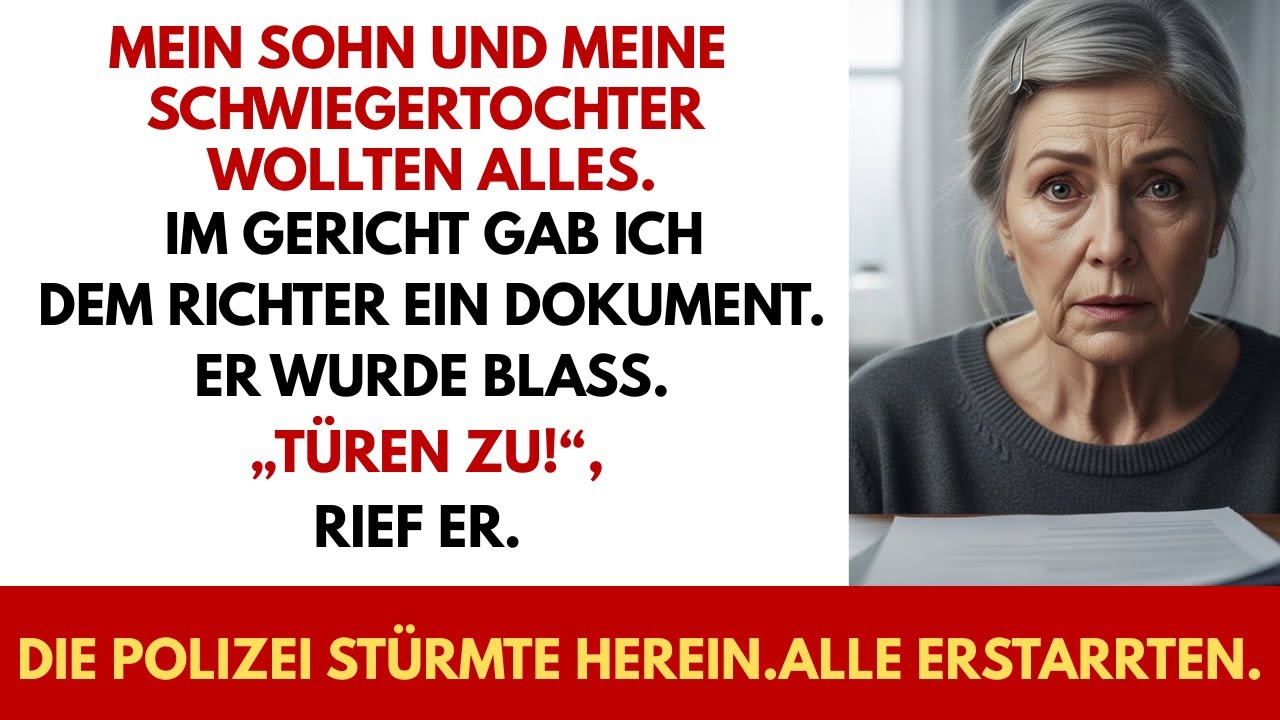 Mein Sohn und meine Schwiegertochter forderten alles – dann rief ein Dokument die Polizei