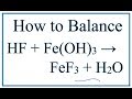 Balancing Chemical Equations