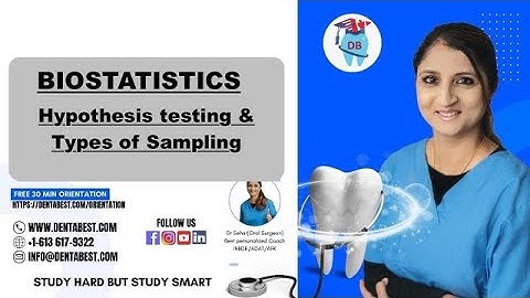 Hypothesis Testing & Types of Sampling Explained | Biostatistics INBDE/ADAT/AFK Prep with Dr. Sehar