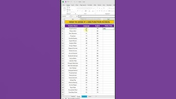 Pass/Fail in Excel Using IF Formula 🎓✅❌ #excel #exceltips #short #exceltricks #dataanalysis #