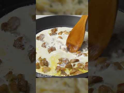 ПАСТА С КУРИЦЕЙ В СЛИВОЧНОМ СОУСЕ. Вкусный ужин за 15 минут! #рецепты #всегдавкусно #еда #макароны