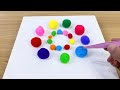 How to paint a beautiful landscape in acrylic using pom pom ball #353