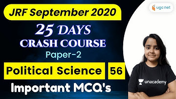5:00 PM - UGC NET Paper 2 Crash Course | Political Science by Preeti Sharma | Important MCQ