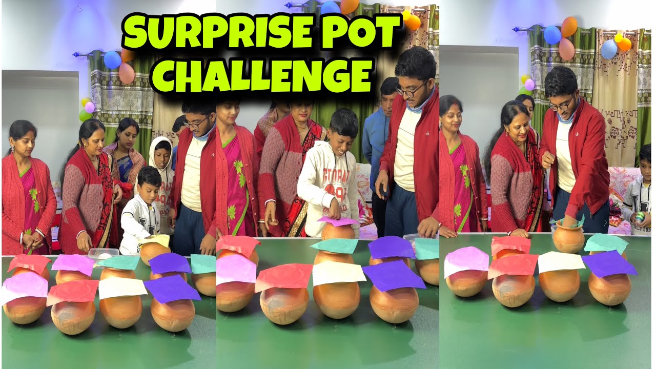 New Surprise Gift Pots Challenge | Funny Bengali Family Challenge | S Paul Family Challenges 