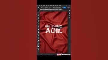 Blend Text Effect In Cloth 🤩 || Photoshop Tutorial ~ Muhammad Adil #photoshop #photoshoptutorial