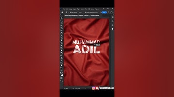 Blend Text Effect In Cloth 🤩 || Photoshop Tutorial ~ Muhammad Adil #photoshop #photoshoptutorial
