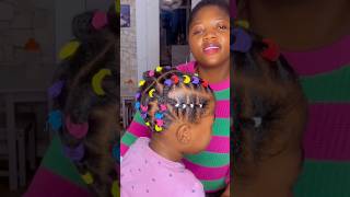 Trending natural hairstyles for kids 😍 rubber band hairstyle for black girls