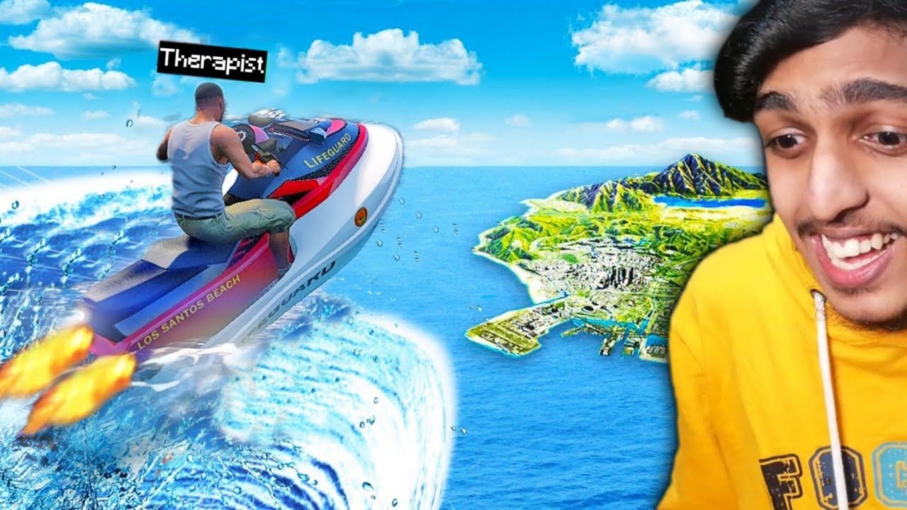 GTA 5 : Jumping ENTIRE MAP On A JET SKI !! MALAYALAM