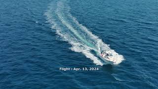 FIMI X8 2022 v 1 Manual Orbit targeting Fishing boats moving fast – May 20