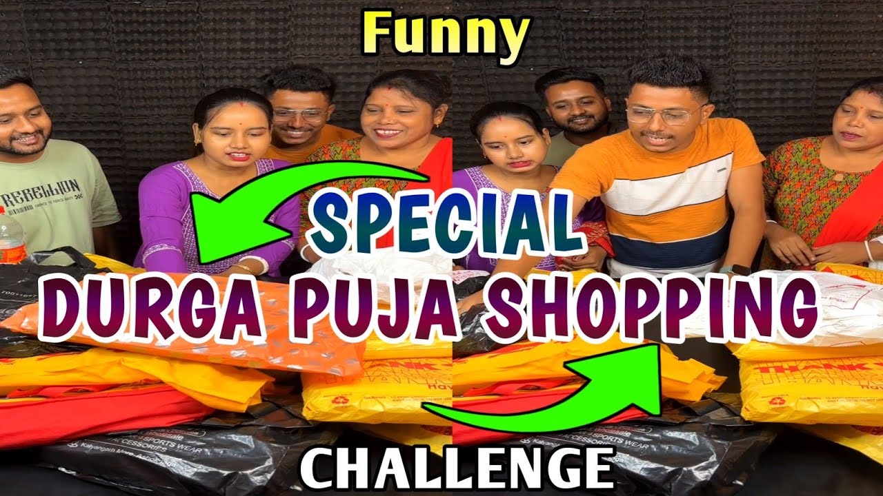 Traditional Bengali Fastival Durga Puja Shopping Unpack Game Challenge With Family