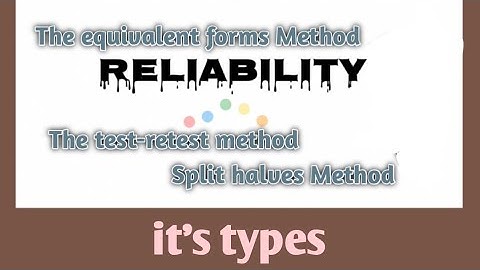 Reliability... Different methods of reliability | Psychology Vibes