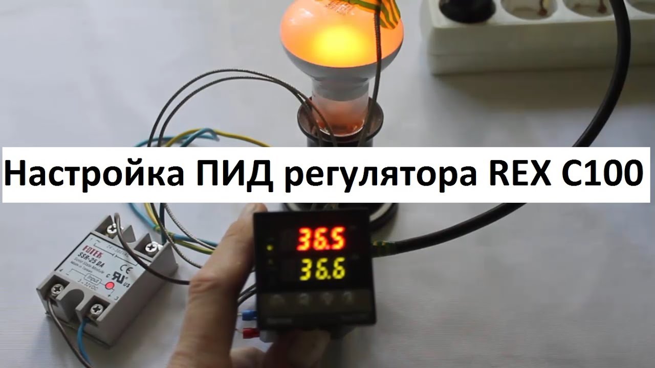 Настройка ПИД регулятора REX C100 для инкубатора - YouTube