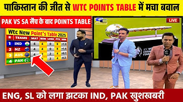 WTC POINTS TABLE 2027: पाकिस्तान की जीत से प्वाइंट्स टेबल में मची खलबली। IND, PAK को मिली खुशखबरी।