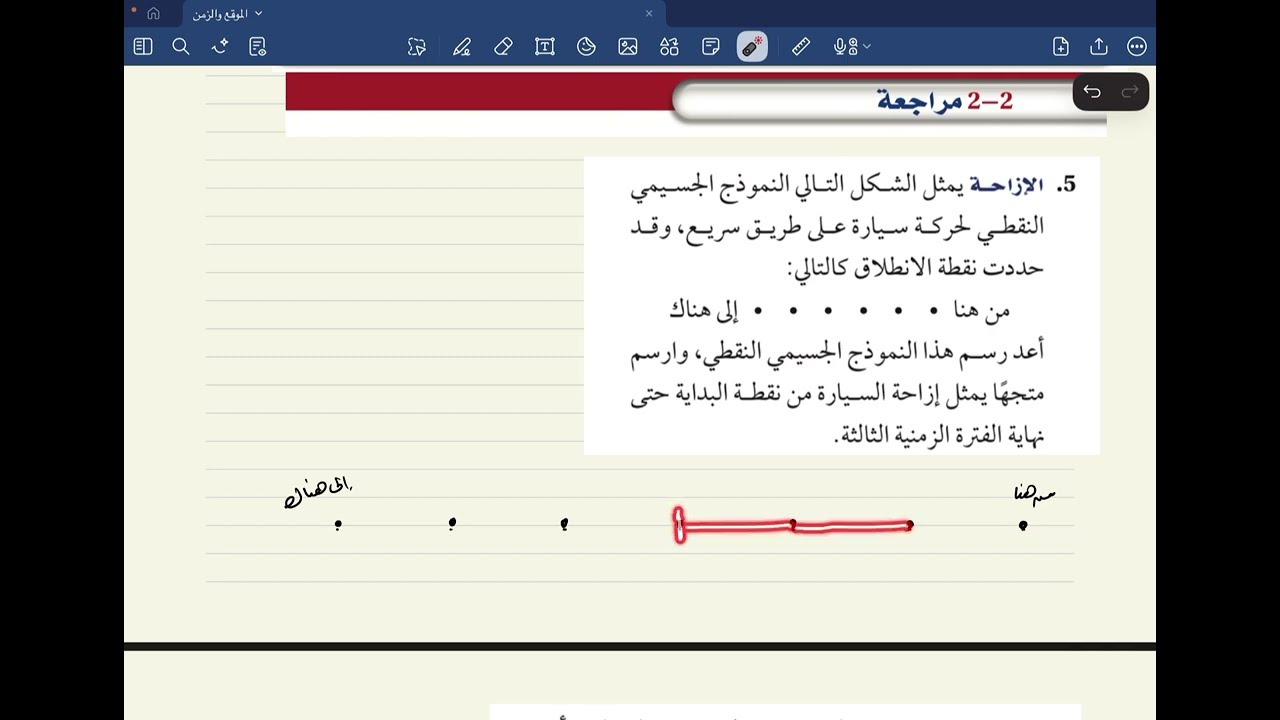 مراجعة 2-2 (الموقع والزمن)