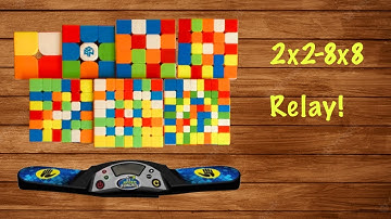 2x2-8x8 Rubik’s Cube Relay! (150 SUB SPECIAL)