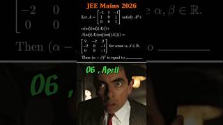 JEE Mains 2026 Matrix Question solved in seconds 🔥 Best IITJEE Maths PYQs #shorts