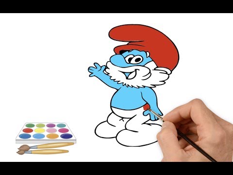       رسم وتلوين السنافر للأطفال