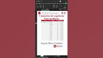 [EXCEL]  3 maneira de fazer sequencia numérica  no #excel l #aprendeexcel #excelbr #dashboard