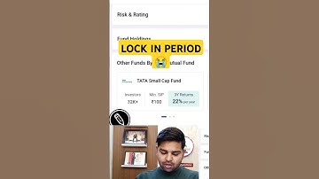 Lock in Period Mutual Fund #sip #ytshorts #mutualfunds