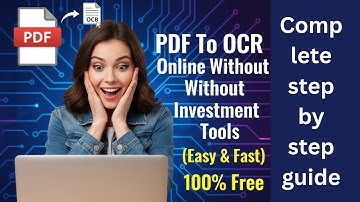 How To Create PDF To OCR Online Without Investment 100% Free Tools #13video
