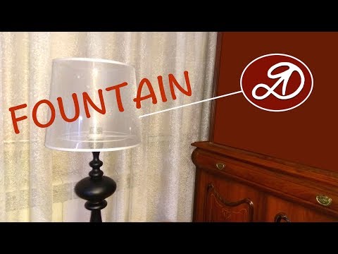 Cool Fountain Of Table Lamp DIY. How To Make A Waterfall