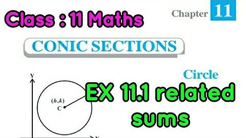 Conic sections Ncert solutions | circles ex 11.1 related sums | #class11mathsncertsolutionsintamil |