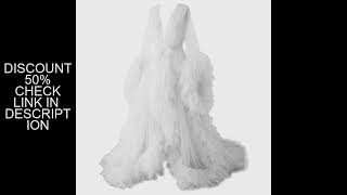 Maternity Dress Baby Shower Dressing Gown Perspective Sheer Skirt Long Tulle Robe Puffy Dress Sleepw