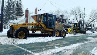 Snow bank Removal in the residential area of Ottawa