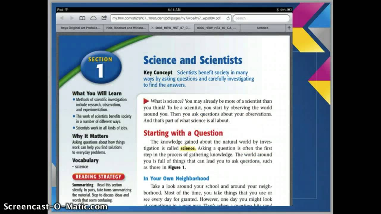 Science homework answers 8th grade