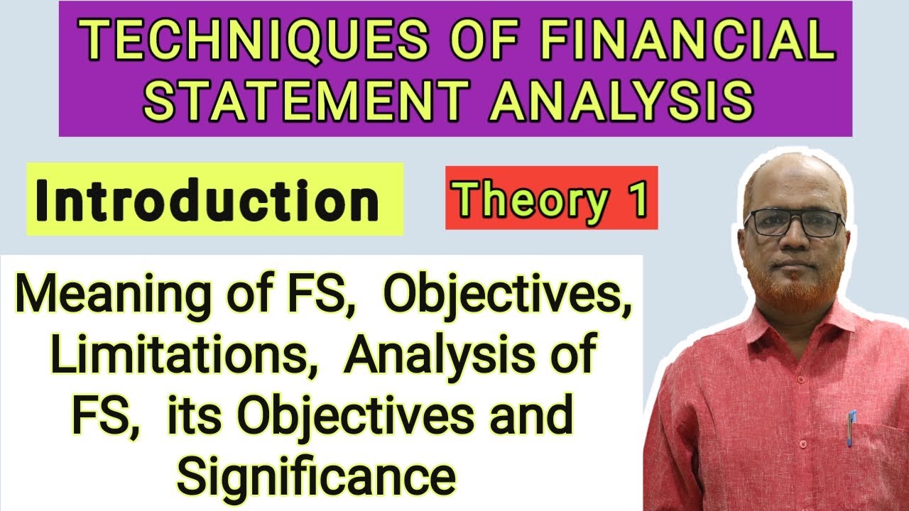 ⁣Cost Control and Management Accounting I Technique of Financial Statement Analysis I Theory I Part 1