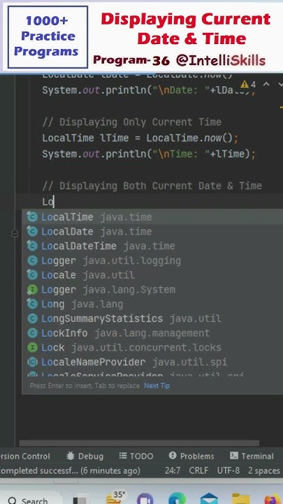 [Beginners] Get Current Date and Time in Java | LocalDateTime | #Shorts ...