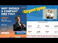 Urgent update for fresher and experienced people || Join Free Webinar why should company hire you?