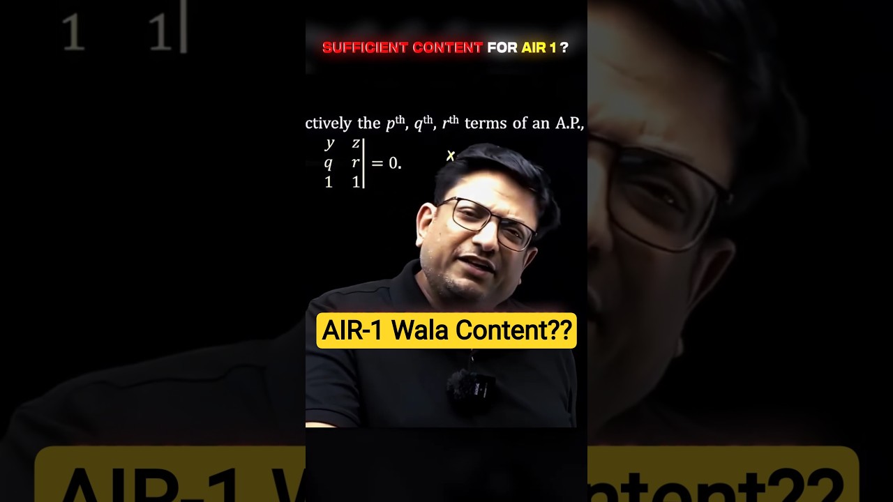 Sufficient Content for AIR-1??😱 #jee #shorts #pw #physicswallah