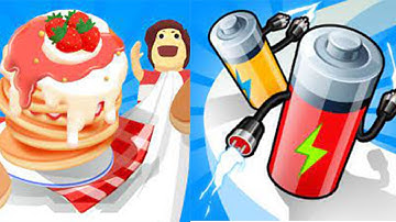 Pancake Run Vs  Battery Run 3D All Levels New Big Update Gameplay 4K