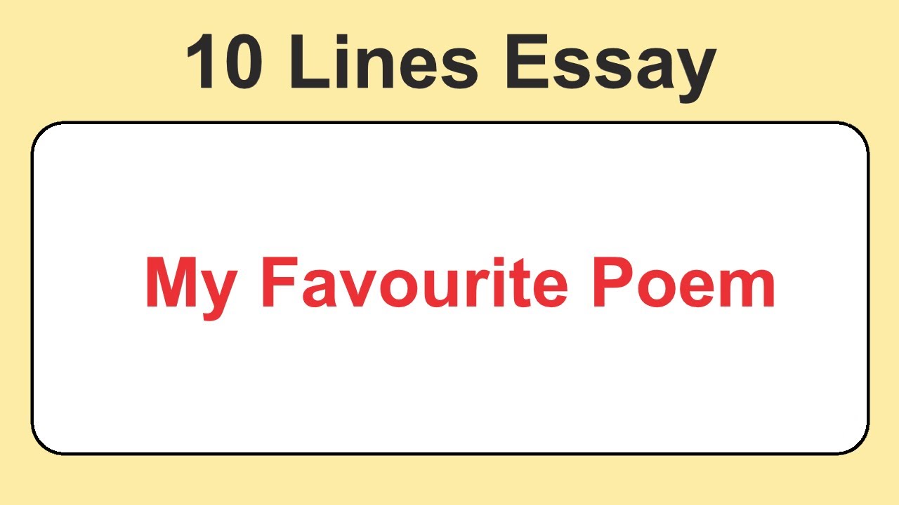 essay about your favorite poet