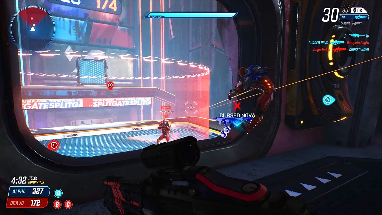 Splitgate: Arena Warfare (2021) Domination Gameplay - YouTube