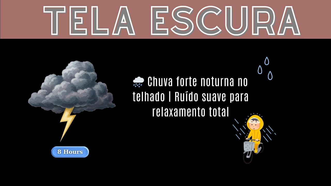 🌌 Chuva Escura para Insônia – Som Perfeito para Dormir | 8 Horas 🌧️