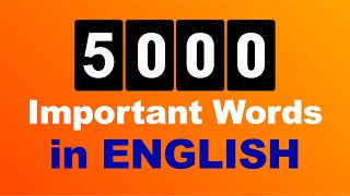 5000 Most Important Common Words in English