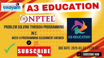 NPTEL Problem Solving Through Programming In C Week 9 Programming Assignment Answers