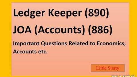 38 JOA (Accounts) 815 helpful in Ledger Keeper 890 & JOA(Accounts) 886