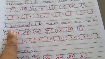 Ordem crescente e ordem decrescente