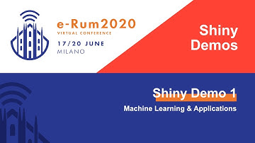e-Rum2020 Shiny Demo 1 - Machine Learning & Applications