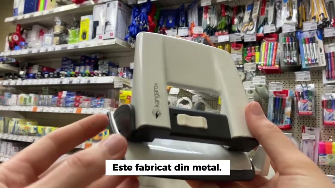 Дырокол KANGARO Aion, 20 листов, белый/Perforator KANGARO Aion, 20 foi, alb