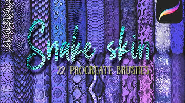 Snake skin texture procreate brushset.